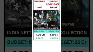 Tumbbad VS Tumbbad Re-Release Movie Collection 2 DAY Box Office Comparison #tumbbad #shorts #tumbad2