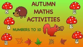 Autumn (Fall)  Maths Activities - Numbers to 10 - counting | ordering | 1 less than | 1 more than