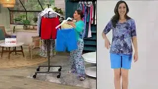 Denim & Co. EasyWear Twill Shorts on QVC