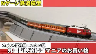 【Nゲージ鉄道模型】スイスの試作電気機関車で遊ぶ【外国型鉄道模型マニアのお買い物動画】