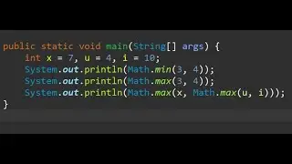 JAVA || How to use Math.min and Math.max
