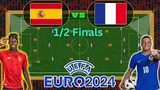 Euro 2024 Semi-Final: Spain vs France | Marble Football Simulation