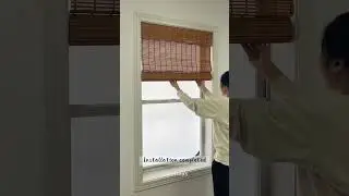 LazBlinds No Tools No Drill Cordless Bamboo Roman Shades