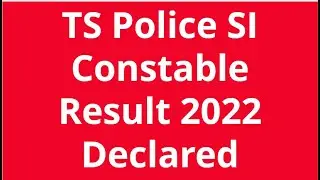 TS Police Constable Result 2022 TSLPRB SI SCT PC Firemen Warder Driver Cut Off Marks Merit List
