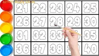 Drawing, painting and colouring | ✏️numbers 21 to 40 | learn numbers 21 to 40 | counting videos|