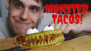 Schaurige Monster Tacos zu Halloween