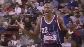 Clyde Drexler Rockets 25pts 7asts 3stls vs Sonics (1998)