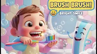 Brush Brush Bright Smile  | Fun Tooth Brushing Song for Kids | Healthy Habits Rhyme