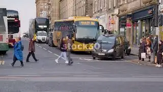 Traffic On Frederick Street, Edinburgh, Scotland, UK