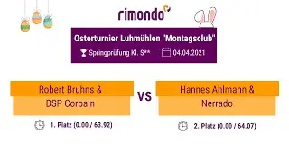 Osterturnier Westergellersen 2021: Robert Bruhns vs Hannes Ahlmann im S** Springen