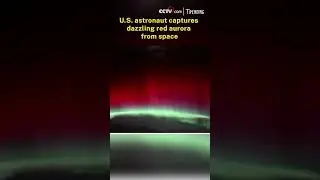 U.S. astronaut captures dazzling red aurora from space