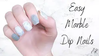 Easy Marble Dip Nails | Affordable Amazon Starter Kit Featuring Azure Beauty