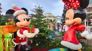 DISNEYLAND PARIS CHRISTMAS WALKING TOUR 2024 | MAIN STREET USA | CASTLE | CHRISTMAS TREE LIGHTS [4K]