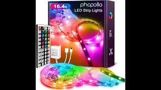 PHOPOLLO Led Strip Lights Color Changing Led Lights Kit with Power Supply and 44 Keys Remote