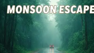 35 Minutes of Peace | Rainy Road Trip Through Green Forest & Soft Sunlight 🌦️🌿