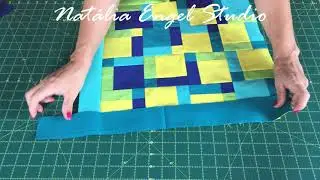 Capa de Almofada em Patchwork | Retalhos | Natália Engel
