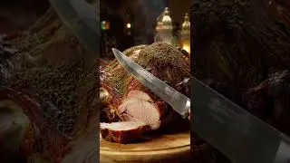 Traditional Arabian Camel Roast | Cinematic Feast ASMR | Ultra-Realistic Roast Cutting in Desert