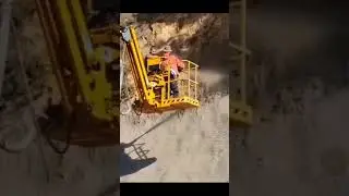 Gunitado talud con cesta elevadora👷🏽👏🏽