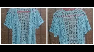 CARDIGAN BLUSA ABERTA COM MANGAS OU COLETE PARTE 1 HD