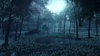 Ghost of Tsushima | Lily Marsh Rain Relaxing Ambience | ASMR /Sleep aid | No music PS5 4K HDR 1 hour