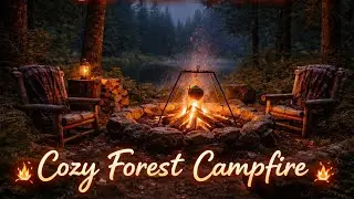 30 Minutes of Forest Fire Ambience 🔥🌿 | Sleep, Relax, Meditate