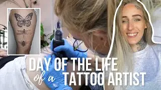 Day in the life of a TATTOO ARTIST | 4 hour tattoo time lapse