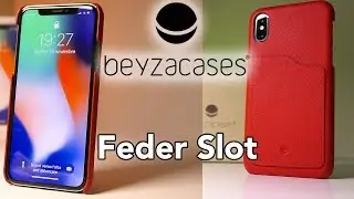 Cover Case vera pelle fatta a mano per iPHONE X - BeyzaCases Feder Slot