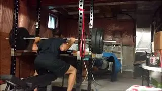 partial pin squat overload up to 405 lbs