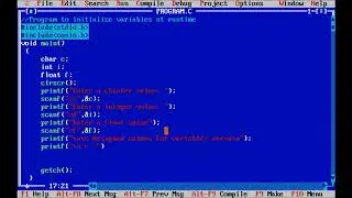 C Program to initialize different variables at  runtime || By C Technofest