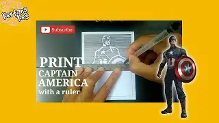 Drawing Captain America Avengers with a Ruler