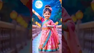 Moonlit Baby Girl Dance in Traditional Pink Saree | Graceful Cultural Charm 🌕✨ #shorts #glowverseai