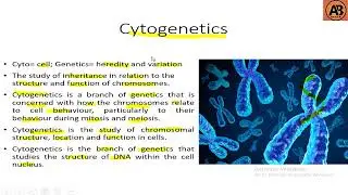 What is CYTOGENETICS ।। 