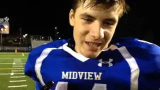 Midview quarterback Dustin Crum talks about beating Avon