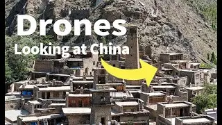 Aerial photography of the ancient Qiang village in China dating back 2136 years