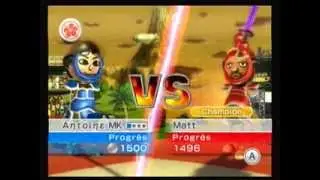 Wii Sports Resort - Defeating Champion Matt in Less than 30 seconds