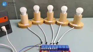 offline voice module VC-02 to control 5 lights