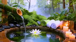 Healing Meditation Music + Bamboo Water | Heal Mind & Body, Remove Blockages, Zen Calm