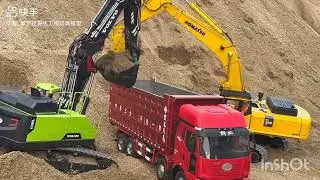 XXL Road Construction RC Truck Show Leipzig 2025 / Construction Site Excavators Dump Trucks Dozer