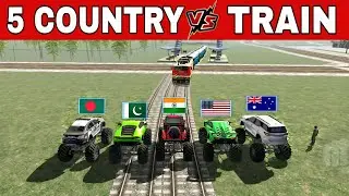 5 COUNTRY VS TRAIN 😱 | PowerX 