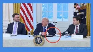 Марко Рубио передает президенту Трампу записку #дональдтрамп #новости #пресса #прессбрифинг #шевр...