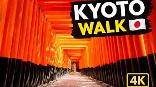 Walking Through Kyoto’s Famous Red Gates 🇯🇵 | Fushimi Inari Shrine 4K