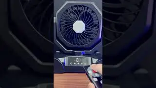 Portable Outdoor Camping Fan &ndash; Remote Control, Digital Touch Screen, Rechargeable & Long-Lasting