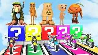 Long Slide Game With Elephant Gorilla Buffalo Hippopotamus Tiger 3d Animal Game Funny 3d Animals