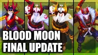 All New Blood Moon Skins Final Update Pyke, Aatrox, Prestige Aatrox, Sivir (League of Legends)