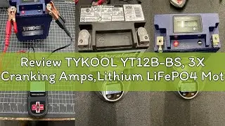 Review TYKOOL YT12B-BS, 3X Cranking Amps,Lithium LiFePO4 Motorcycle Battery, 12V 6Ah, 360CCA,Powersp