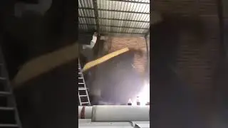 Demolition Gone Wrong! Worker Left Hanging After Wall Collapse 😱🧱