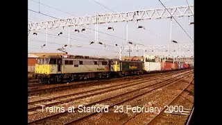 Trains at Stafford 23 February 2000