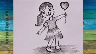 How to Draw Little girl||Very Easy Drawing Step by Step 💃👯