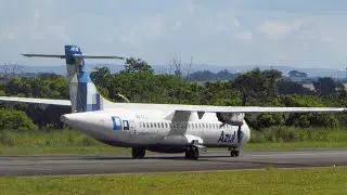 ATR 72-600//PR-TKJ pousando no aeroporto de Patos de Minas-POJ