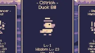 OneBit Adventure  Gameplay - Ostrich Power Level - 1 to 100 - Video Speed increases 10% Per Level